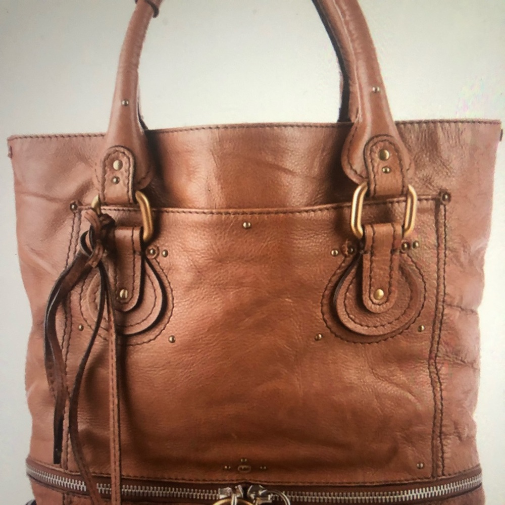 Chloe Paddington Leather Shoulder Tote In Good Condition